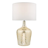 LOL4232 Dual Light Table Lamp Clear/Silver Glass With Shade
