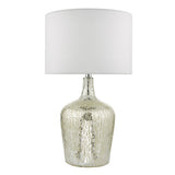 Dual Light Table Lamp Clear/Silver Glass With Shade