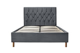 Small Double Ottoman Bed Grey