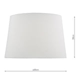 White Linen Tapered Drum Shade 30Cm