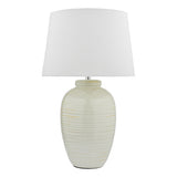 1 Light Table Lamp Gloss Glazed Cream With Shade