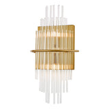 LUK0935 2 Light Wall Light Antique Gold Glass
