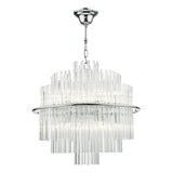 LUK1750 13 Light Pendant Polished Chrome Glass