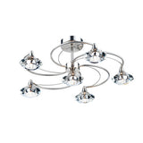 UT0646 6 Light Semi Flush Satin Chrome Crystal