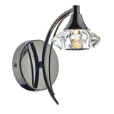 LUT0767 Wall Light Black Chrome Crystal