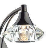 Wall Light Black Chrome Crystal