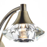 Wall Light Antique Brass Crystal