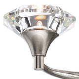 2 Light Wall Light Satin Chrome Crystal