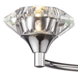 2 Light Wall Light Polished Chrome Crystal