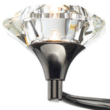2 Light Wall Light Black Chrome Crystal