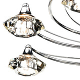 10 Light Semi Flush Polished Chrome Crystal