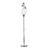 LUT4950 3 Light Floor Lamp Polished Chrome Crystal