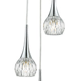 3 Light Pendant Polished Chrome Glass