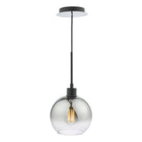LYC8622 1 Light Single Pendant Matt Black Ombre Smoked Glass