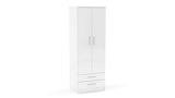 2 Door Combi Wardrobe White