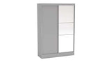 2 Door Sliding Wardrobe With Mirror Grey