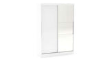 2 Door Sliding Wardrobe With Mirror White