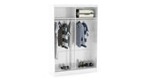 LYN2SRMWHT 2 Door Sliding Wardrobe With Mirror White