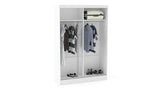 LYN2SRMWTG 2 Door Sliding Wardrobe With Mirror White & Grey