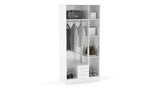 LYN3DCWHT 3 Door 2 Drawer Wardrobe With Mirror White