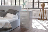 LYNBSGRY 3 Drawer Bedside Grey