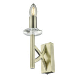 LYO0775 1 Light Wall Light Antique Brass Crystal
