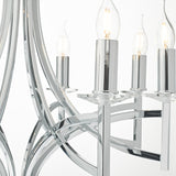 8Lt Pendant Polished Chrome & Crystal