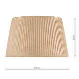 Taupe Faux Silk Tapered Drum Shade 36Cm
