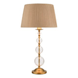 LYZ4245 Table Lamp Aged Brass Ribbed Glass With Shade