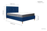 LOXB4BLUV2 Small Double Bed Blue