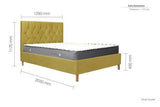 LOXB4MUS Small Double Bed Mustard