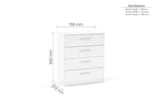 LYNCH4WHT 4 Drawer Chest White