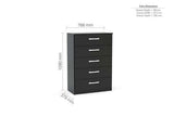 LYNCH5BLK 5 Drawer Chest Black