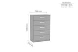 LYNCH5GRY 5 Drawer Chest Grey