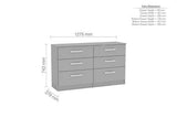 LYNCH6GRY 6 Drawer Chest Grey