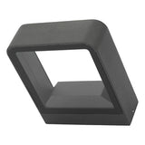 Square Outdoor Wall Light Matt Grey Glass Ip65 Led