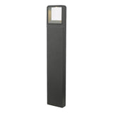 MAL4539 Outdoor Post With Square Light Matt Grey Ip65 Led