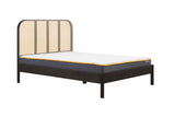 Double Rattan Bed Black