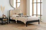 MARRB46BLK Double Rattan Bed Black
