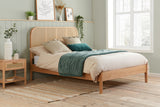 MARRB46OAK Double Rattan Bed Oak