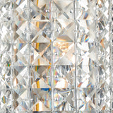 2 Light Wall Bracket Polished Chrome And Clear Faceted Crystal