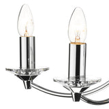 5 Light Dual Mount Pendant K9 Crystal Polished Chrome