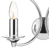 2 Light Wall Light Crystal Polished Chrome