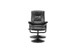 Swivel Chair & Footstool Black