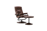 MEMSCTAN Swivel Chair & Footstool Tan