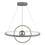Pendant Horizontal 2 Sphere Grey Led