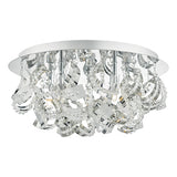 MEZ5050 5Lt Flush Polished Chrome & Crystal Beads