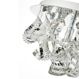 5Lt Flush Polished Chrome & Crystal Beads