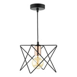 MID0122 Cage Pendant Matt Black & Bright Copper