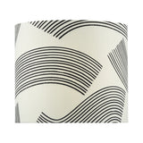 MIH1333 Cream And Black Patterned Linen Shade 34Cm